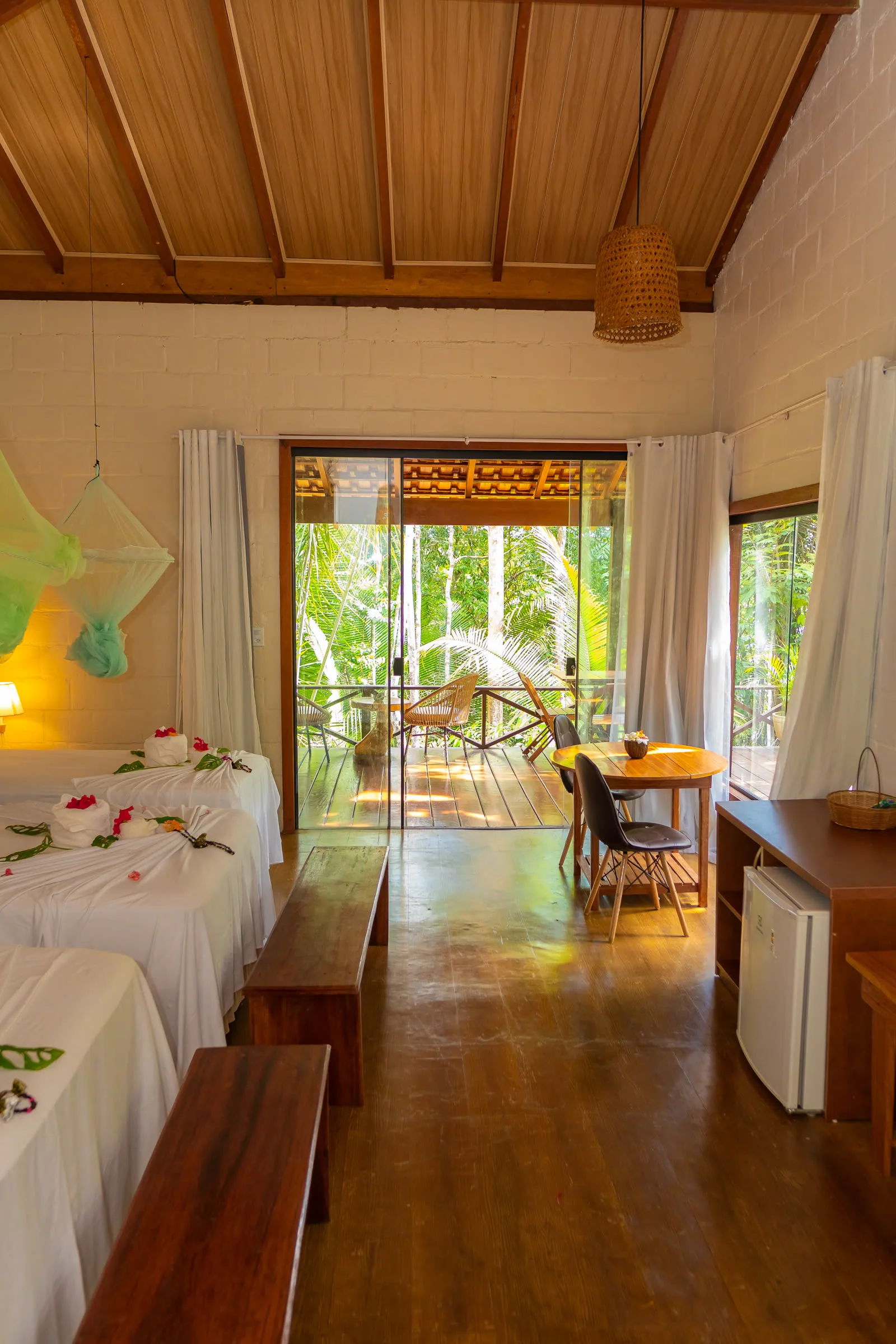 A jungle lodge set among Amazon rainforest