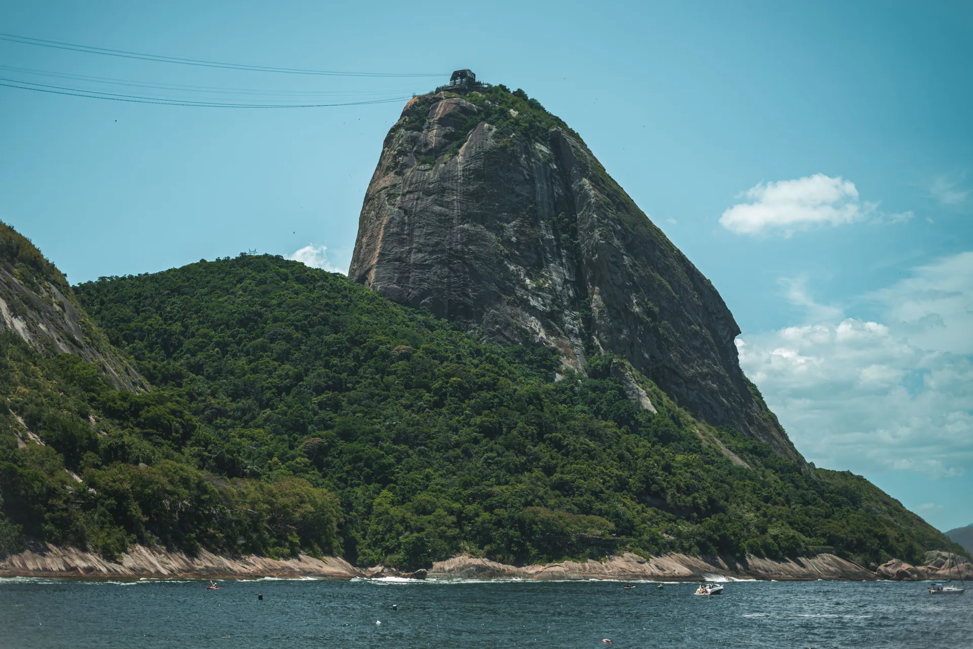 Sugarloaf Mountain rising from Guanabara Bay