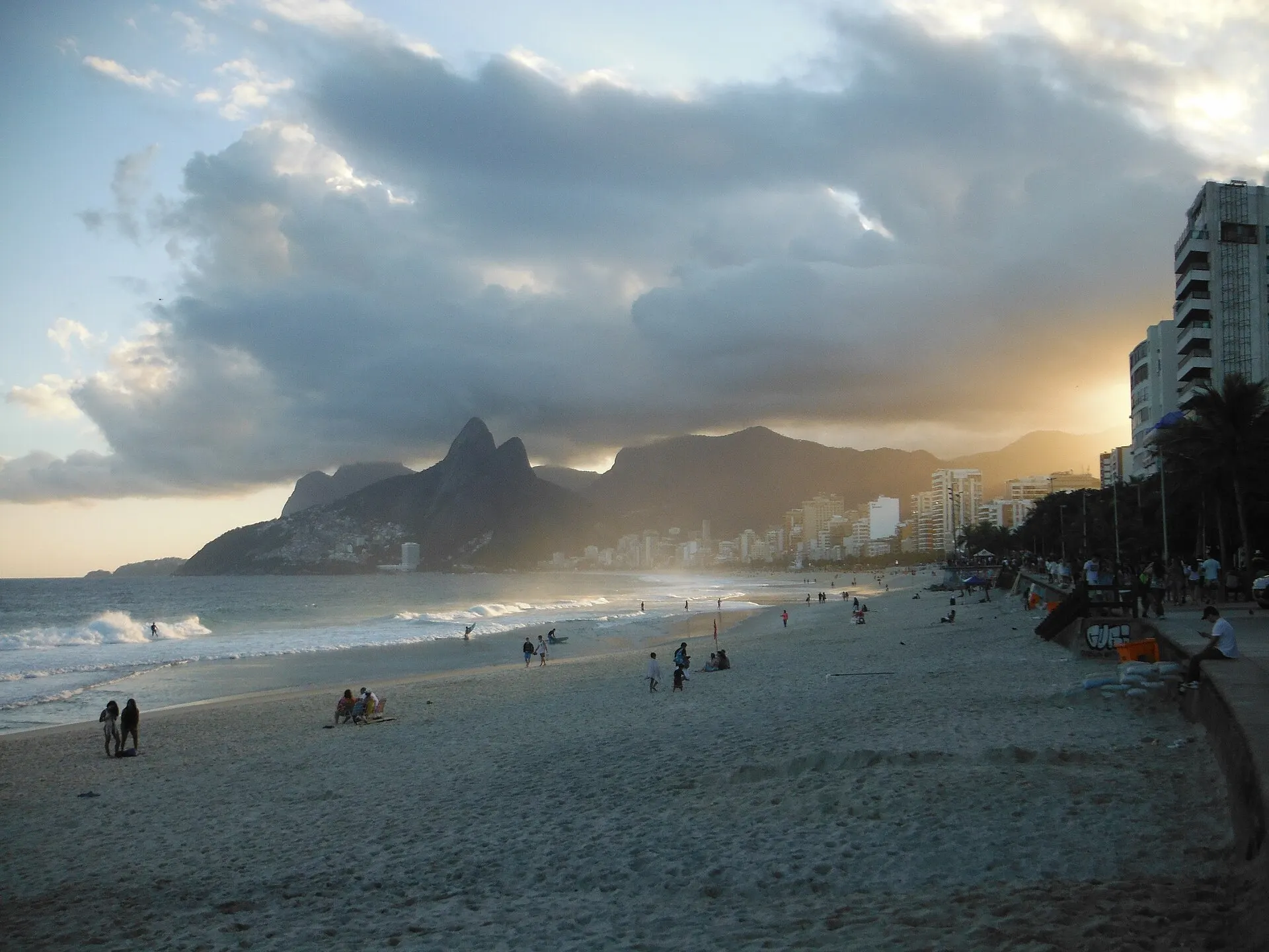 Sunset over a Brazilian beach