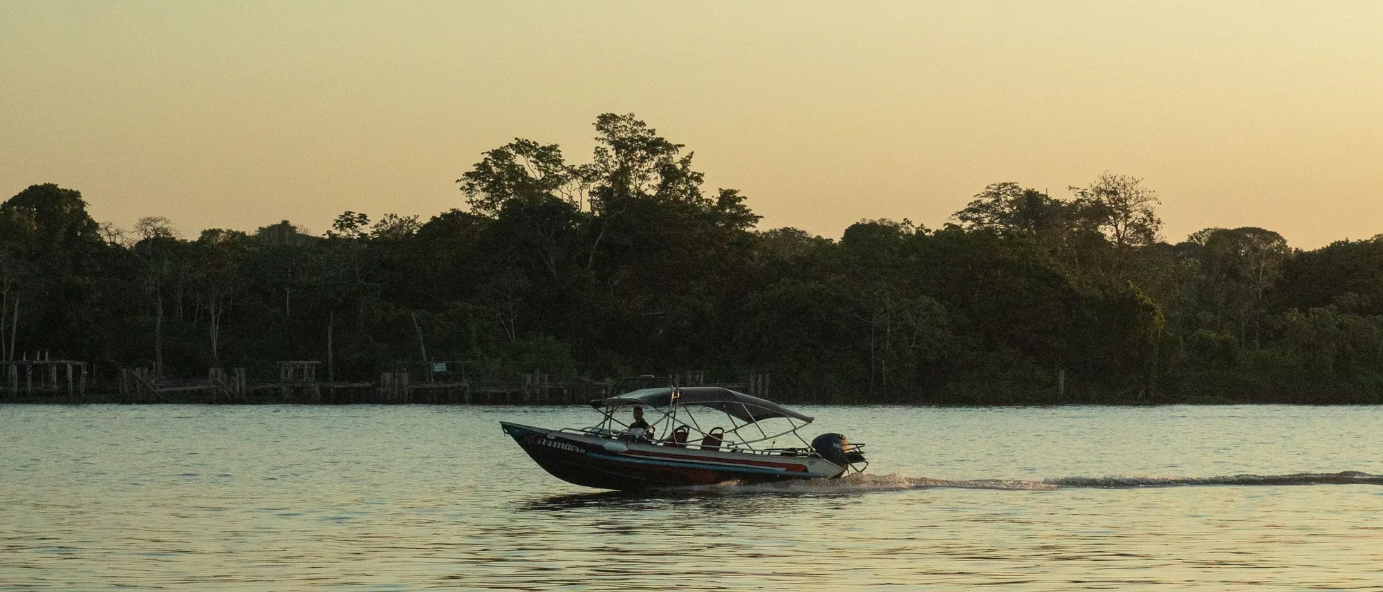 A Pantanal river at dusk