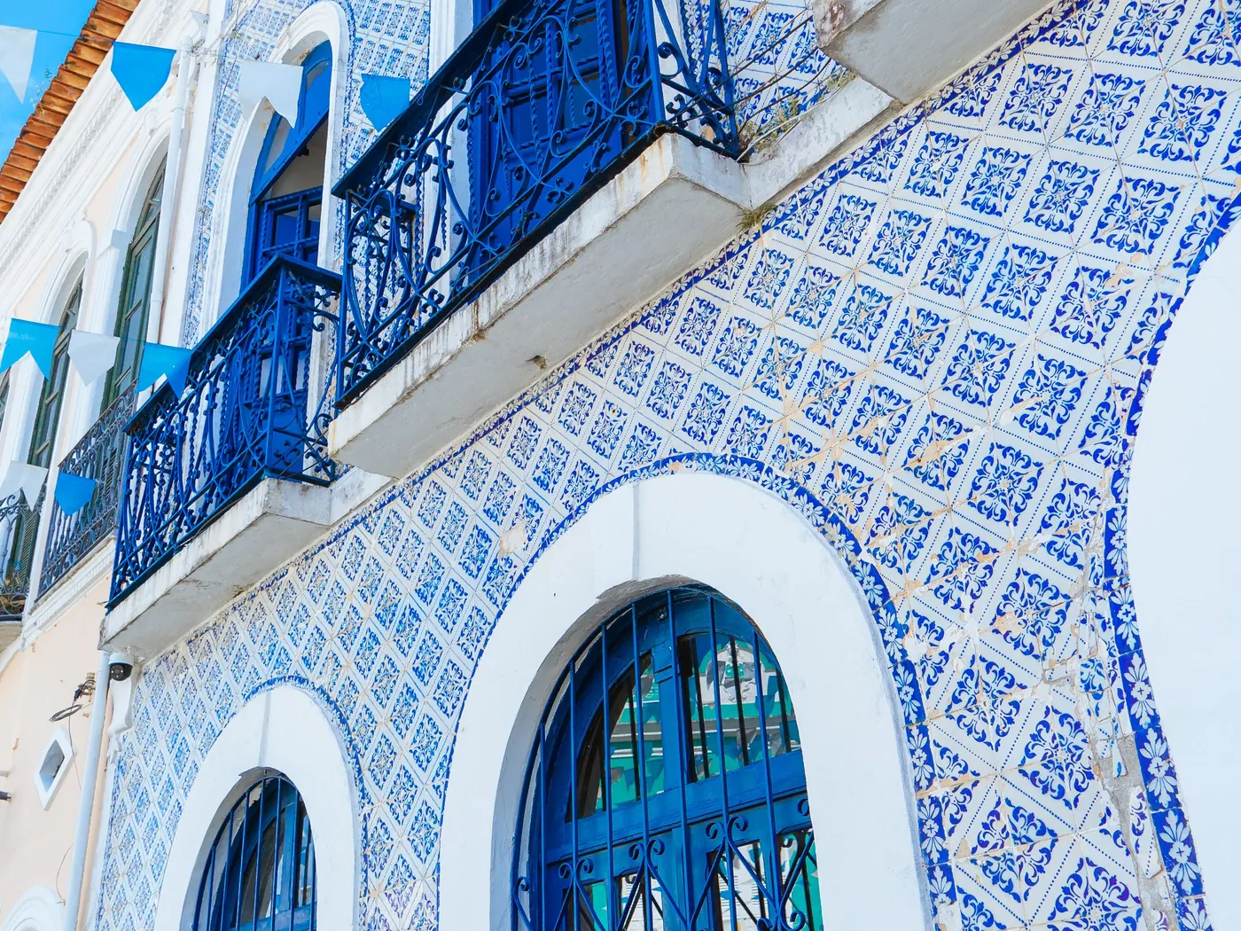 Portuguese tiled facades in the historic center of São Luís