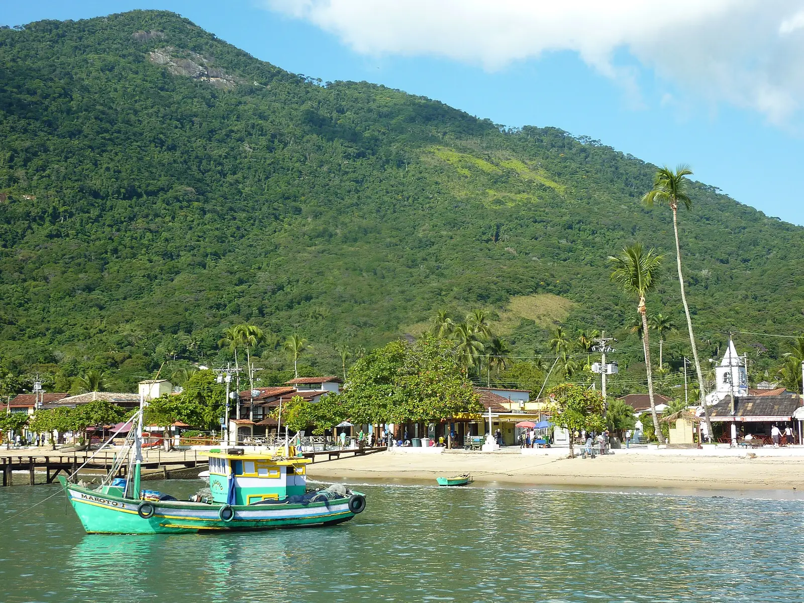 Vila do Abraão and its bay on Ilha Grande