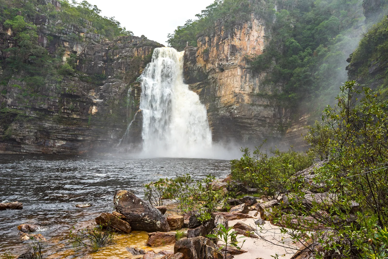 A waterfall in the Chapada dos Veadeiros