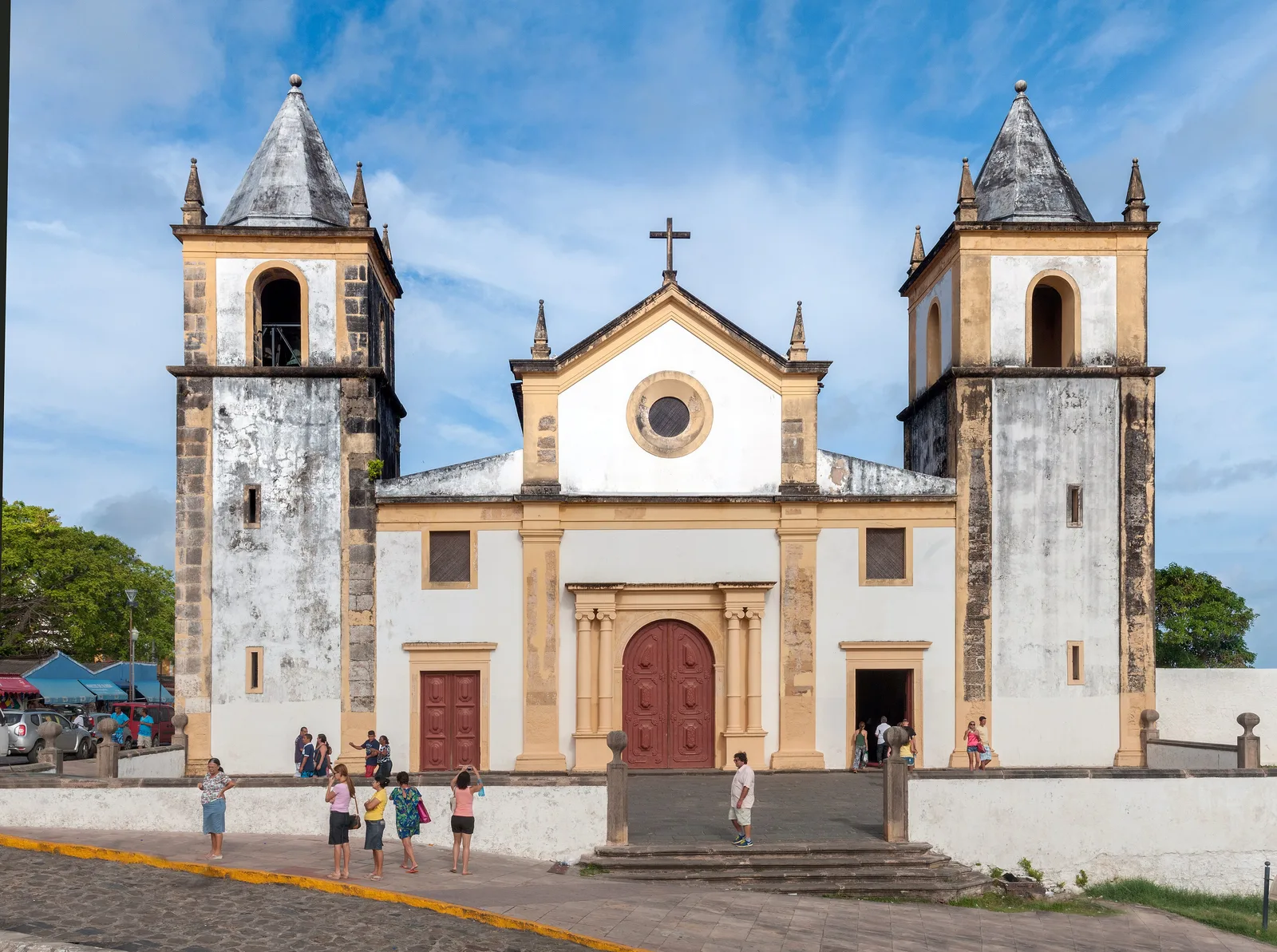 The colonial church and square of Olinda in Pernambuco