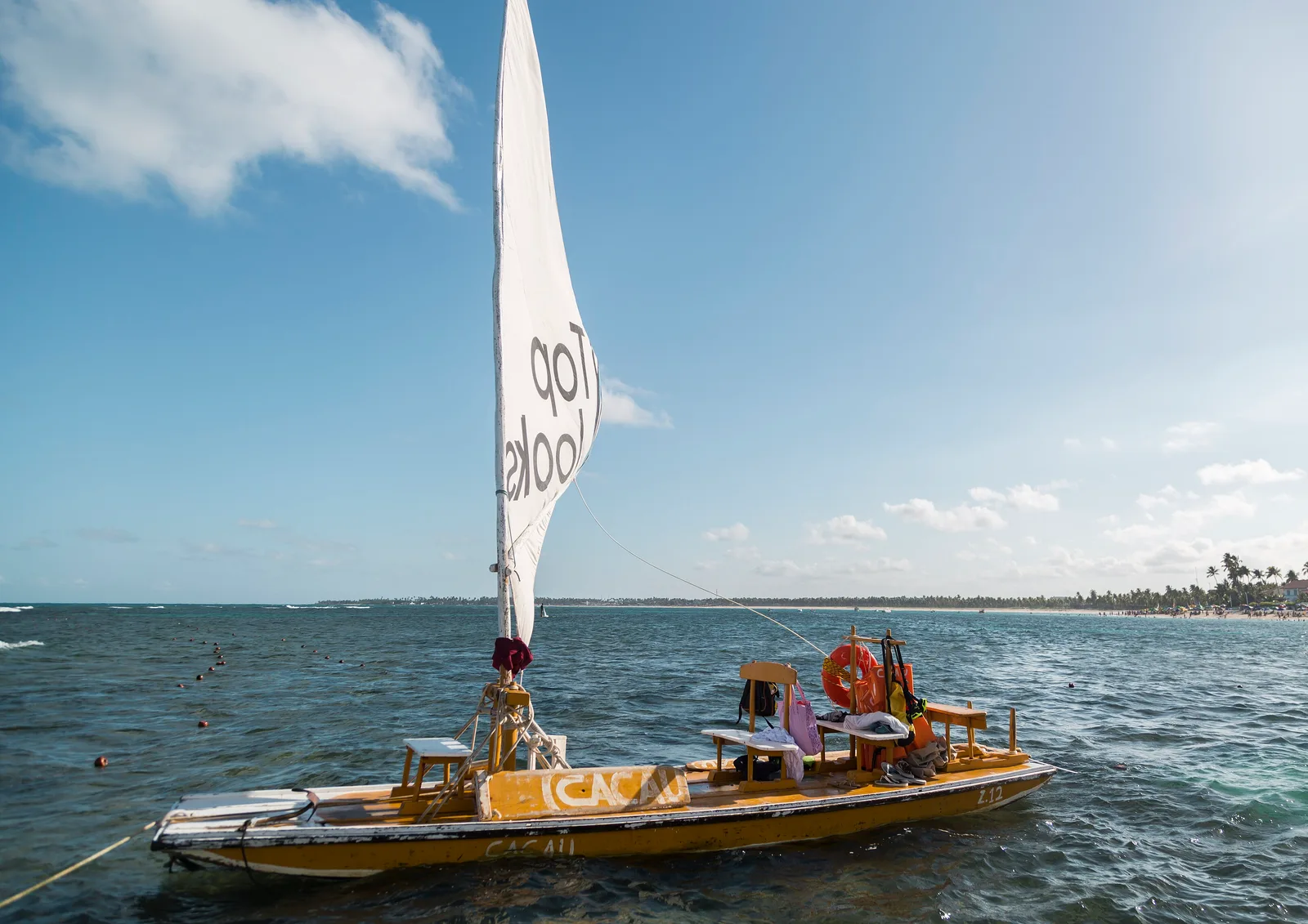 A jangada sailing boat off Porto de Galinhas