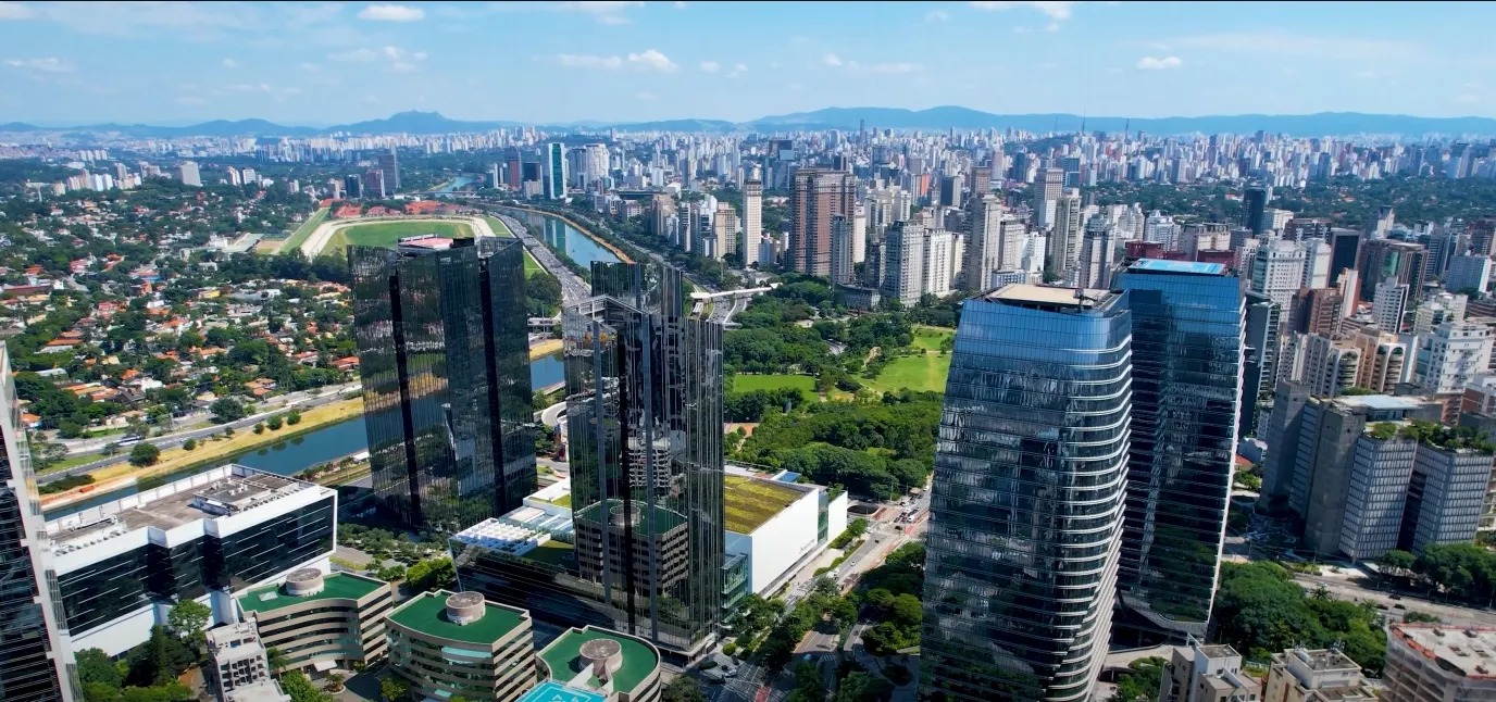 The São Paulo skyline stretching to the horizon