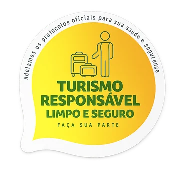 Turismo Responsável — Limpo e Seguro seal of the Brazilian Ministry of Tourism